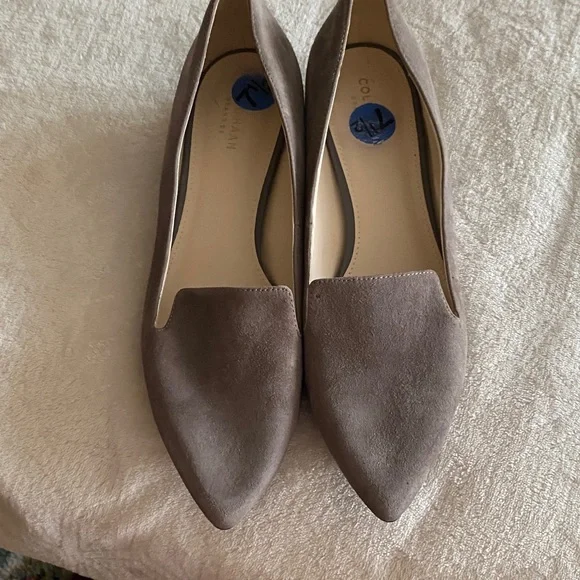 Cole Haan Women's Taupe Suede Loafers - Picture 8 of 11